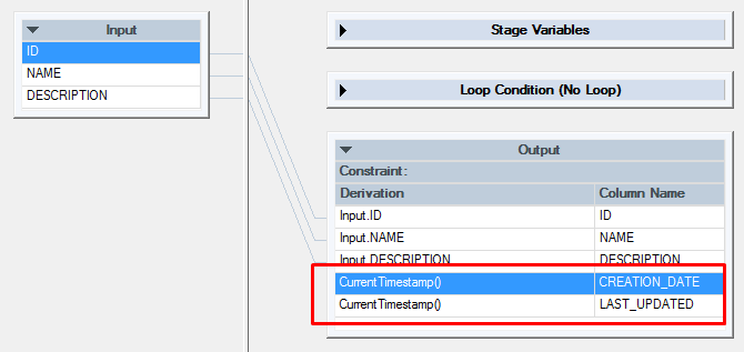 DataStage Classic Designer Client screenshot showing columns to be ignored in the Unit Test.